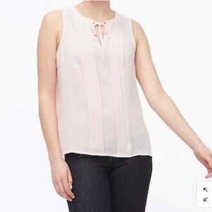 J.Crew Tie-front sleeveless tank top blouse Light Pink‎ size Small Career preppy